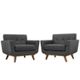 thumbnail image 2 of Modway Engage Armchair Wood Set of 2 in Gray, 2 of 5