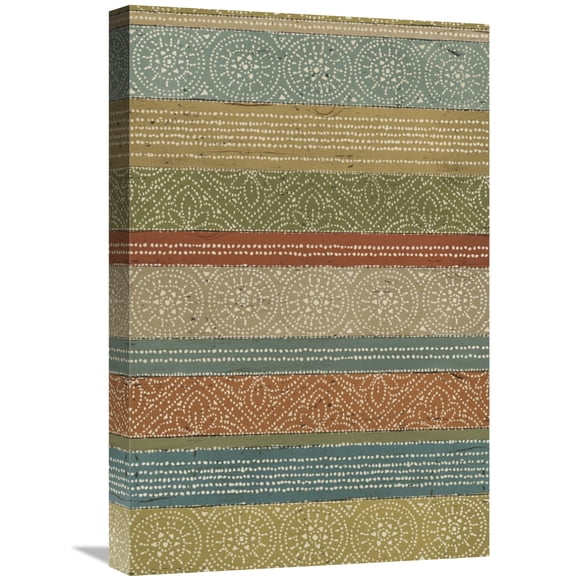 Global Gallery's Daphne Brissonnet 'Batik Stripes II' Stretched Canvas Wall Art