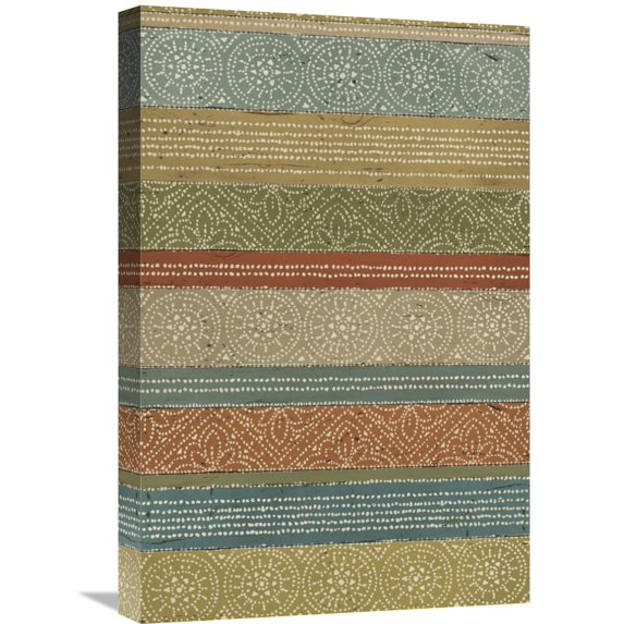 Global Gallery's Daphne Brissonnet 'Batik Stripes II' Stretched Canvas Wall Art