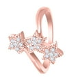 thumbnail image 3 of Aonejewelry 0.25 Ct. Ttw Star Sparkly Diamond Ring In 10K Rose Gold, 3 of 4