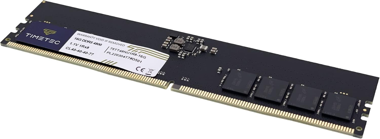 Timetec 32GB Kit (2x16GB) DDR5 4800MHz PC5-38400 Desktop RAM Memory, 288-Pin UDIMM, Unbuffered Non-ECC, 1.1V