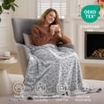 thumbnail image 3 of Joyfy Soft Grey Leopard Fleece Throw Blanket 50x60 Inches, 280GSM Cozy Cute Blanket for Couch - Aesthetic Home Room Decor and Gift for Women, Mom, Girls, 3 of 8