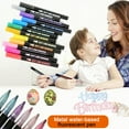 thumbnail image 3 of Assorted Colors Highlighter Set Marker Pens Double Line Pen Color Hand Account Pen Dream Metal Pen Hand-painted 24 Color Highlighter Marker Pen 10ML, Christmas Gifts, 3 of 9