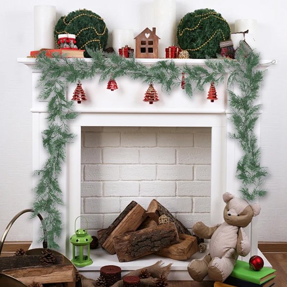 One Point Eight Meters Rattan Plastic Soft Rubber Pines Needle Green Leaves Decorative Strip Pines Cedar Rattan