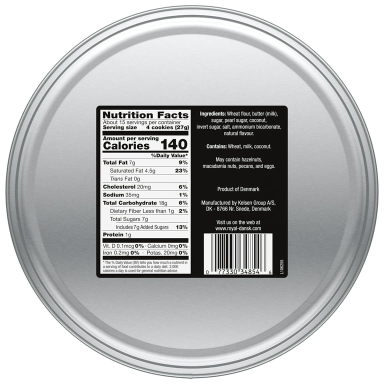 Royal Dansk Danish Butter Cookies Calories corona.dothome.co.kr