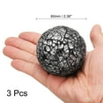 thumbnail image 2 of Uxcell 3Pcs Decorative Glass Balls 2.36 Inch Orbs Centerpiece Balls Mosaic Glass Ball Sphere for Decor Bowls Vases Dining Table Party, Silver Black, Red, Brown, 2 of 5
