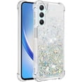 thumbnail image 3 of Case for Samsung Galaxy A25 5G Case Glitter Liquid Cute Clear Phone Case Floating Quicksand Shockproof Protective Bumper Soft TPU Case for Samsung Galaxy A25 5G Love Sliver YB, 3 of 14