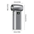 thumbnail image 3 of Silver Metal Blades Handheld Fan Turbo High Speed Dust Blower Built In Battery Charging For Outdoor Cleaning #cEF2M, 3 of 6