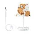 thumbnail image 3 of Teddy Bears Full LED Desk Lamp Table Lamp USB Bedside Nightstand Small Lamp for Bedroom Living Room Kids Room, 3 of 8