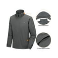 thumbnail image 4 of Little Donkey Andy Men's Lightweight Windbreaker Jacket Removable Hooded Windproof Coat for Running Hiking Golf Dark Gray XL, 4 of 7