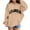 Khaki, variant on Kiijoy Toddler Girls Los Angeles Hoodie Kids Loose Pullover Hooded Sweatshirt, Sizes 3-4