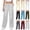 Gray, variant on JSROAC Wide Leg Sweat Pants for Womens Drawstring Elastic Waist Solid Color Casual Trousers Comfort for Casual and Exercise 2026 Fall Fashion Outfits
