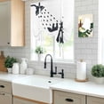 thumbnail image 5 of Giraffe Showering Tie Up Curtains 45 Inches Long, Kitchen Window Curtains Over Sink, Modern Abstract Art Funny Animals Small Window Curtains Shade Balloon Curtains Valances for Bedroom/Cafe 34"x45", 5 of 8