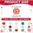 thumbnail image 2 of 12000 cuentas de vidrio de 15 colores, 2 mm, redondas, pequeñas, verdes y rojas, estilo navideño, kit de cuentas de jade y piedras preciosas., 2 of 9