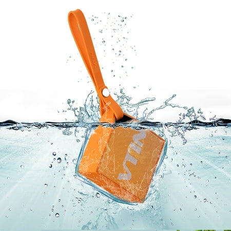 Vtin Cuber Waterproof Speakers Bluetooth 4.0 Outdoor Speakers with Powerful 5W Audio Driver and IP67 Waterproof Design for iPhone Samsung and Other Smart Phones,8 Hours Playing Time (Orange)