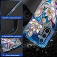 thumbnail image 5 of Case for Samsung Galaxy S24 Plus, Stained Glass Lotus Flowers Gold Purple Phone Case Military-Grade Drop Protection Cover for Women Girl - Glossy, 5 of 7