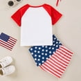 thumbnail image 7 of Staki Baby 4th of July 4th of July Baby Boy Girl Outfit Toddler Short Sleeve USA Shirt and Short Fourth of July Clothes 6-12M 2-3Y(Red,6-9 Months), 7 of 7