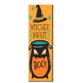 thumbnail image 2 of AURIGATE Halloween Wall Decorations, Cute Pumpkin Ghost Witch Rustic Wall Hanging Sign , Happy Halloween Themed Wooden Door Hanging Decor for Home Office School Party Haunted House, 2 of 5