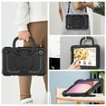 thumbnail image 6 of Case for Lenovo Tab M8 4th Gen 2024/2023 (TB-301FU, TB-300FU), 360 Rotating Stand Handle Pencil Holder Shoulder Strap Heavy Duty Shockproof Cover, Black, 6 of 7