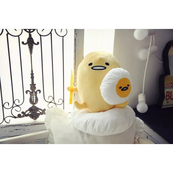 Sanrio Gudetama l'Œuf Paresseux Peluche, Jouet en Peluche Gudetama Épicé pour 1 An et Plus, 50cm
