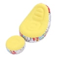 thumbnail image 1 of Inflatable Couch, Flocking Comfortable Inflatable Lounger Chair Waterproofing  for Outdoor Camping Yellow, 1 of 7