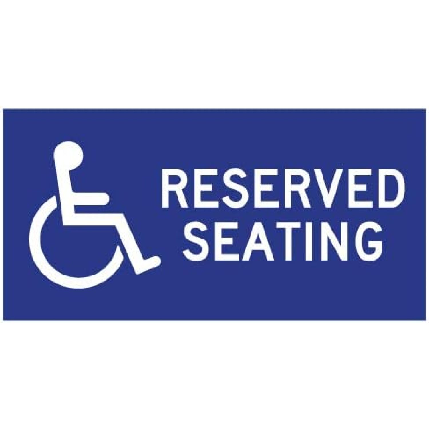 HYYYYH Table Label Wheelchair Accessible Reserved Seating 4" x 2