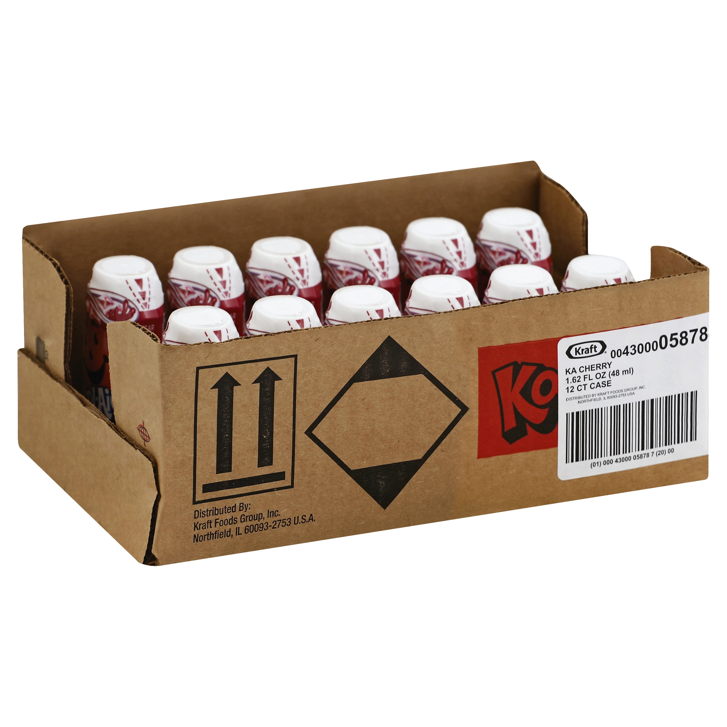 (12 pack) Kool-Aid Liquid Cherry Artificially Flavored Soft Drink Mix, 1.62 fl oz Bottle
