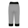 thumbnail image 6 of Frostluinai Capri Leggings for Women Mid Waisted Drawstring Soft Workout Capris with Pockets Plus Size Color Block Sweatpants, 6 of 7