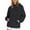 Black, variant on Women's Trendy Casual Jacket Soft Comfortable Outerwear with Classic Design for Daily Use