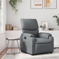 thumbnail image 1 of vidaXL Massage Recliner Chair Grey Faux Leather, 1 of 5