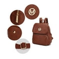 thumbnail image 6 of MKF Collection Samantha Women's Backpack Vegan Leather Top-Handle Travel Daypack by Mia K - Beige, 6 of 7