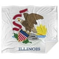 thumbnail image 2 of Logovision Blanket, 50"x60", Illinois Flag Silky Touch Sherpa Back Super Soft Throw Blanket, 2 of 5