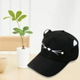 thumbnail image 1 of Visors Spring Fashion Tide Pearl Wild Cute Student Cat Ears Visor Baseball Cap BK Baseball Caps, 1 of 2