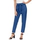 thumbnail image 2 of WILLBEST Pantalones Casuales de Mujer con Cintura Alta, con Cinturón y Lazo, para Comodidad y Estilo Diario Extra Grande, 2 of 5