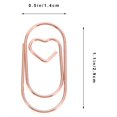thumbnail image 3 of 30pcs Heart Shaped Paper Clips File Clips Adorable Planner Clips Decorative Paper Clips, 3 of 8