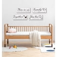 thumbnail image 2 of 4 Pieces Home Wall Decor Signs, THIS IS US/ TOGETHER/ BLESS THIS HOME/ FAMILY Wall Decor For Living Room Bedroom, Rustic Wooden Farmhouse Wall Art Decor, 4.7 x 13.8 Inch(White), 2 of 6