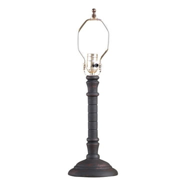 Irvins Country Tinware Gatlin Lamp Base in Hartford Black over Red