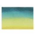 thumbnail image 1 of Aqua Ombre Cutting Board, Yellow and Aqua Color Palette Color Changes Mosaic Like Polygonal Design, Decorative Tempered Glass Cutting and Serving Board, in 3 Sizes, by Ambesonne, 1 of 2