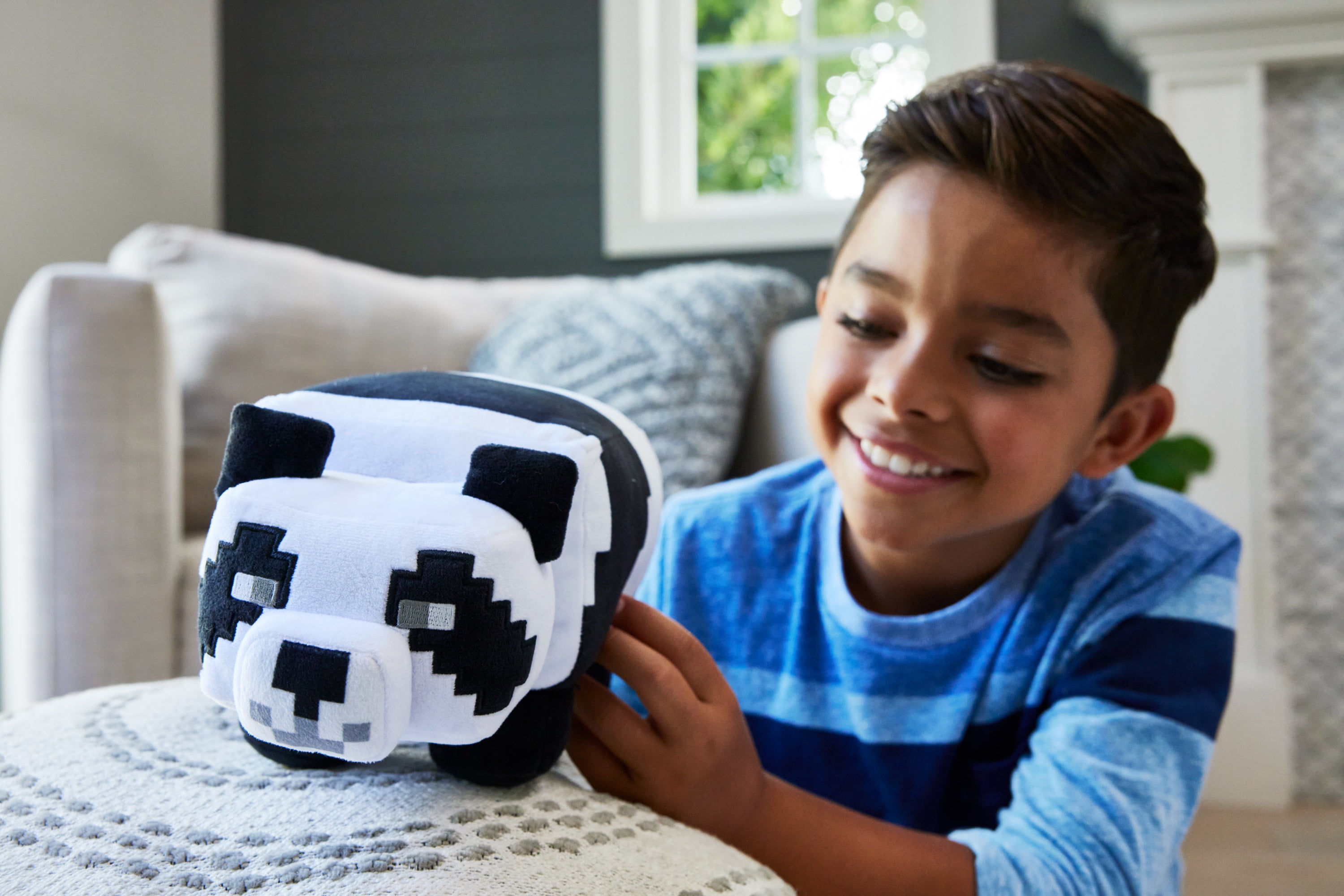 Minecraft Panda Plush, Video-Game Character Soft Doll, Collectible Toy