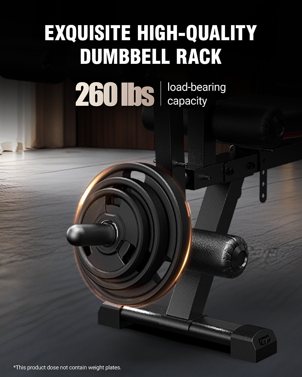 HARISON Adjustable Weight Bench with Leg Extension and Preacher Pad, 1000LBS Workout Bench with 6-Tier A-Frame Dumbbell Rack Stand, Heavy Duty Home Gym Strength Training Set(No Weights or Bar)