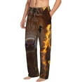 thumbnail image 6 of Honiee Sunset Sunflower Cow for men - a sleek fusion of Straight Pajama Pants, versatile Lounge Pants, and cozy Sleepwear, all rolled into one-XX-Large, 6 of 6