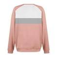 thumbnail image 4 of Antinious Sweatshirt for Women Solid Long Sleeve Crewneck Pocketed Pullover Going Out Tops, Sweatshirt for Women,Tops for Women Trendy,Pink,S, 4 of 5