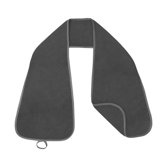Babero para adultos, bufanda para comer, babero para personas mayores, cómodo, versátil, práctico, sencillo, regalo de moda para comer para hombres. Gris oscuro