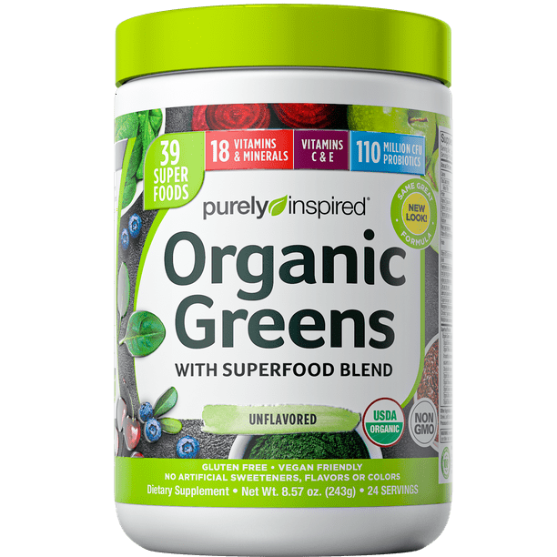 Purely Inspired Organic Greens Powder with Superfoods & Vitamins