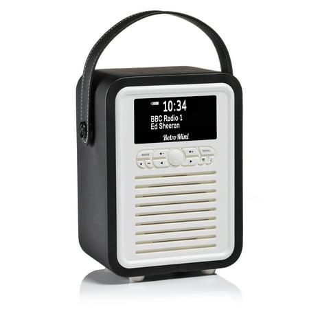 VQ | Retro Mini – Bluetooth Speaker and Digital Radio with FM & HD-FM, Dual Alarm Clock & Mains / Battery Powered -