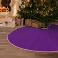 thumbnail image 6 of Daiia Purple Drawing Merry Christmas Tree Skirt , Xmas Large Lace-up Tree Skirt, Santa Snowflakes Rustic Home Decorations New Year Party Farmhouse Decor-36", 6 of 7