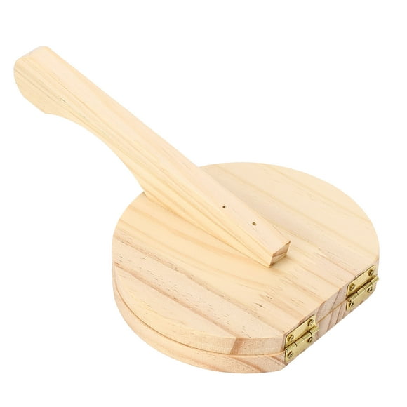 Dough Press, Wooden Tortilla Maker Multifunction Tortilla Press Dough Maker with Ergonomic Handle Flour Tortilla Press Labor Saving Stable Tortilla Maker Press for Baking