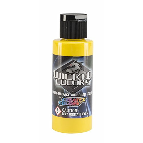 Createx Peinture à l'Aérographe, Jaune Méchant, 16 oz (W003-16)