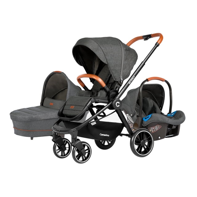 Carriola Carestino BEVERLY v2 con Accesorios Negro Melange