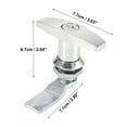 thumbnail image 3 of 2pcs T Shaped Handle Door Lock Latch w/ Keys Truck Trailer Cabinet Tool Box Lock Silver Tone, 3 of 8